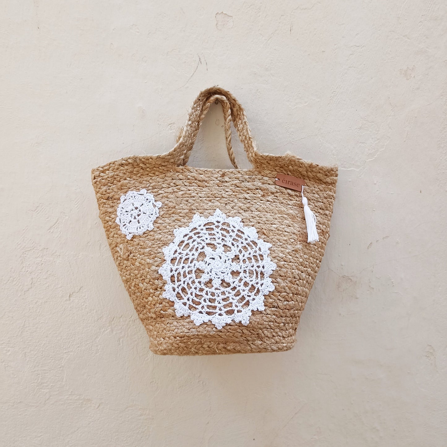 Borsa Paglia con UN CENTRINO GRANDE e UNO PICCOLO