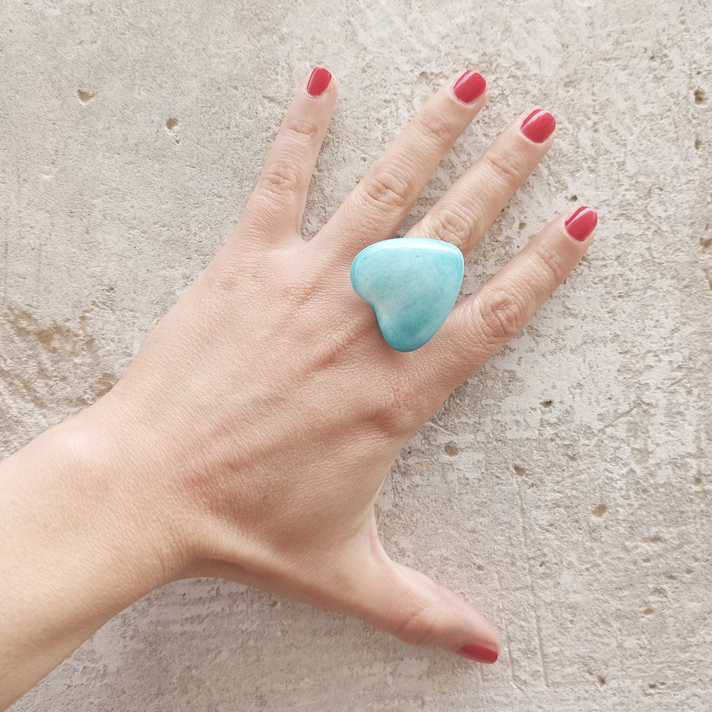 ANELLO CUORE TIFFANY CERAMICA