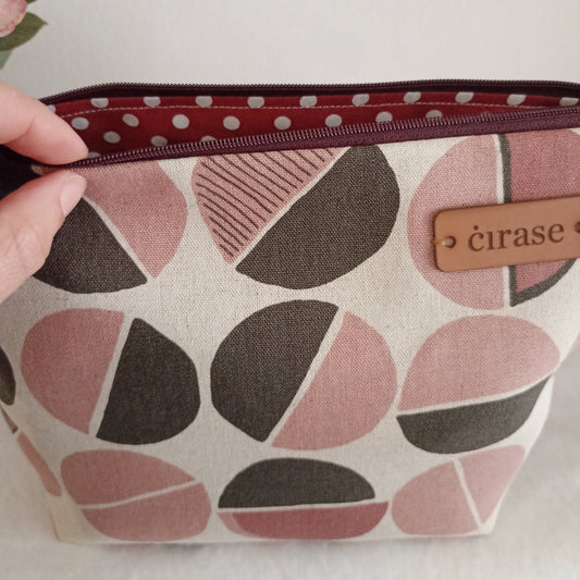 Pochette GEOMETRIE ROSA retro CICLAMINO SCURO