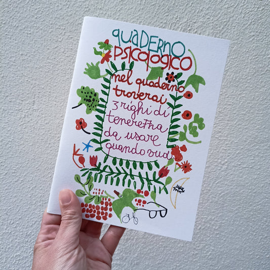 Quaderno Psicologico Con Tre Righi Di Tenerezza
