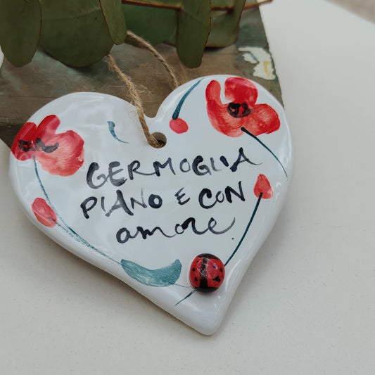 CUORE PROMEMORIA GERMOGLIA PIANO E CON AMORE