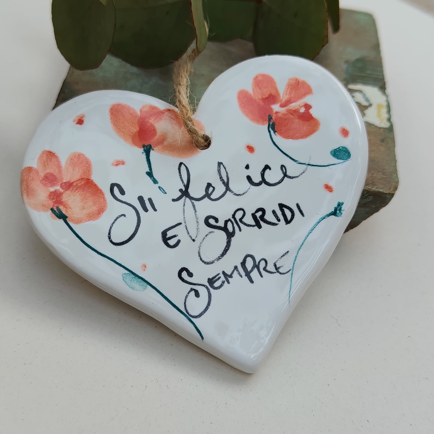 CUORE PROMEMORIA SII FELICE E SORRIDI SEMPRE