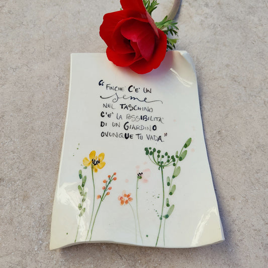 PAGINA PROMEMORIA FINCHE' C'E' UN SEME... CON PICCOLI FIORI