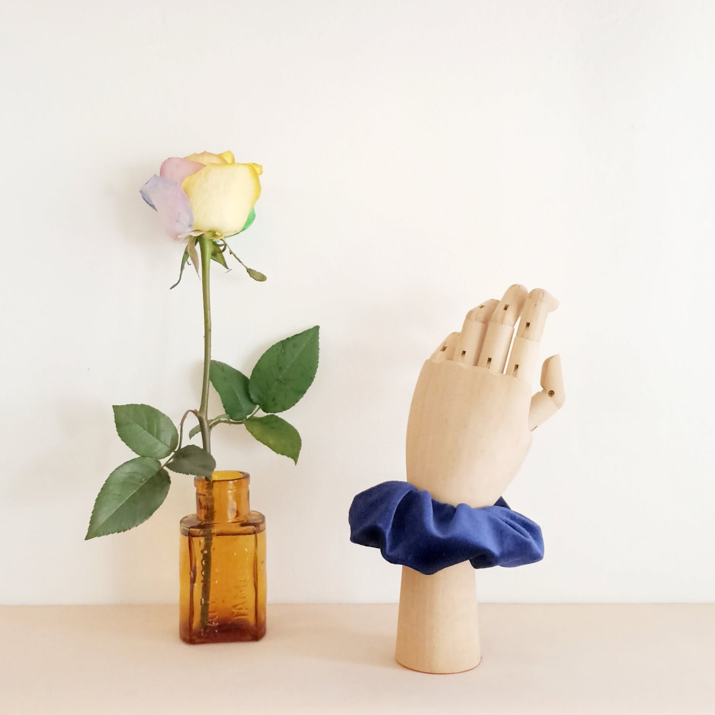 Scrunchie Velluto Blu violaceo
