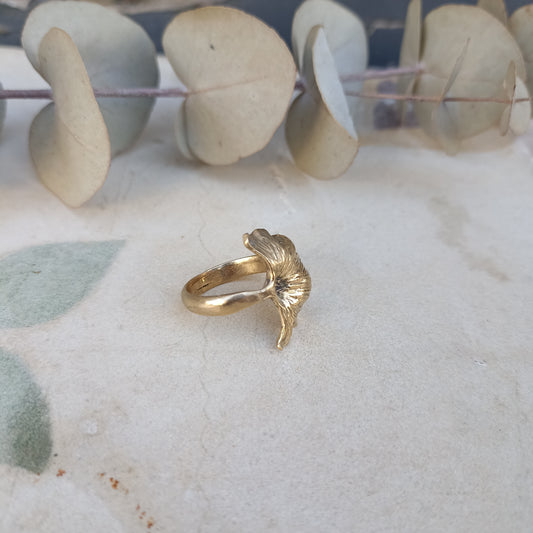 Anello GINKGO in bronzo