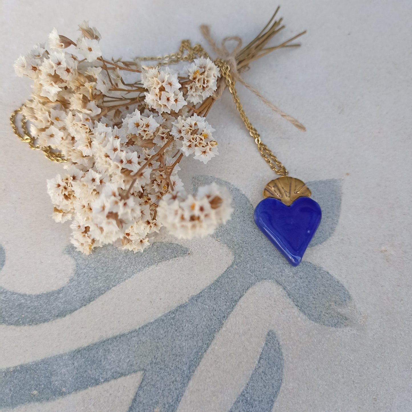 Collana SACRO CUORE BLU