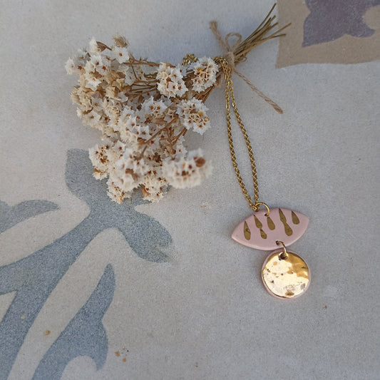 Collana OCCHIO GOCCIA Rosa chiarissimo