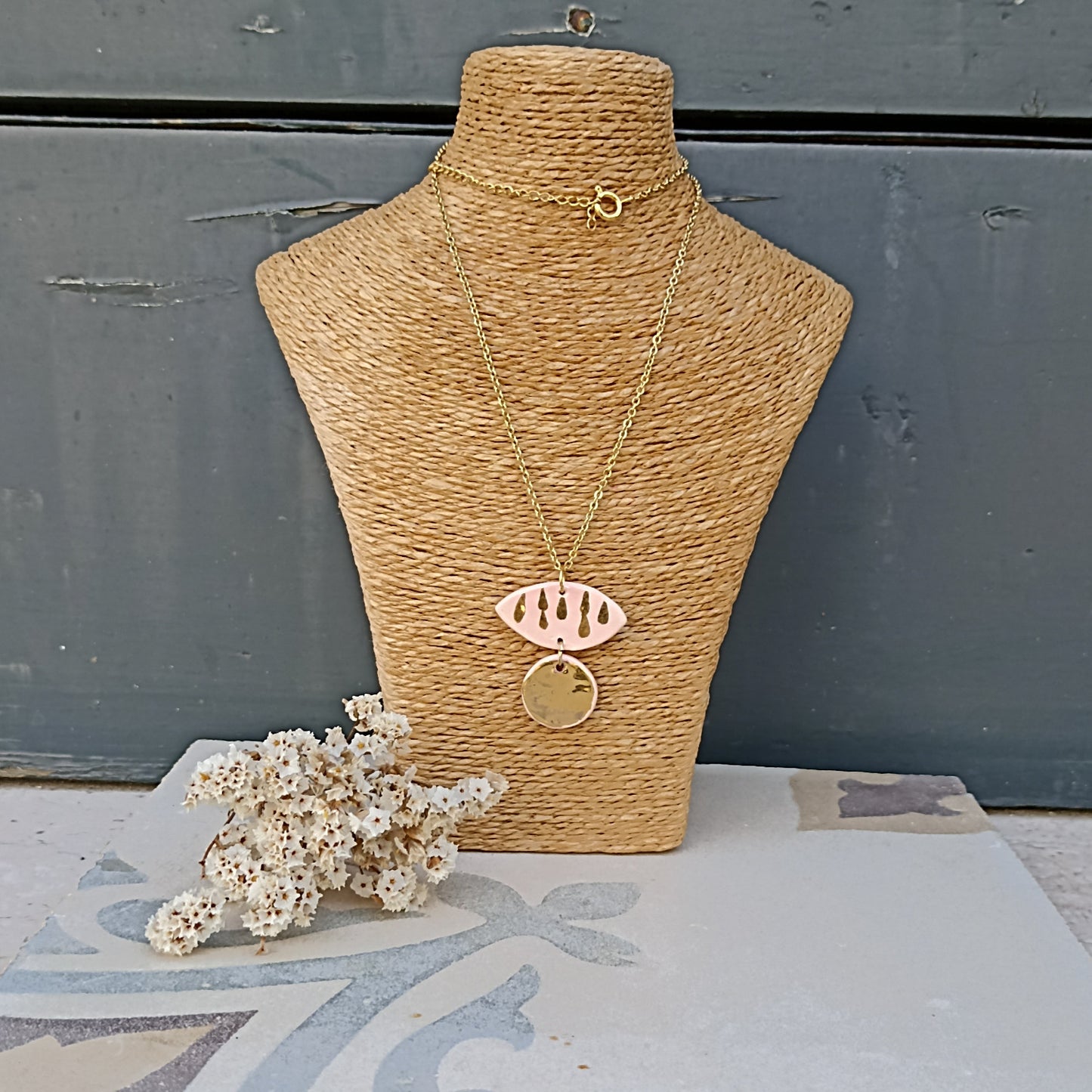 Collana OCCHIO GOCCIA Rosa chiarissimo