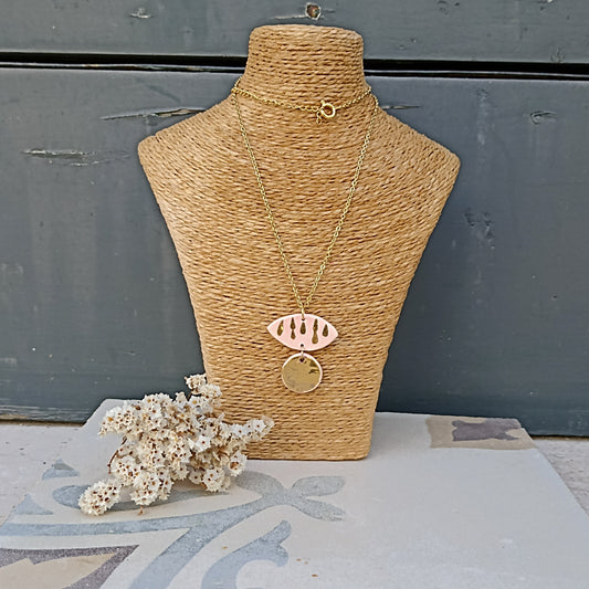 Collana OCCHIO GOCCIA Rosa chiarissimo