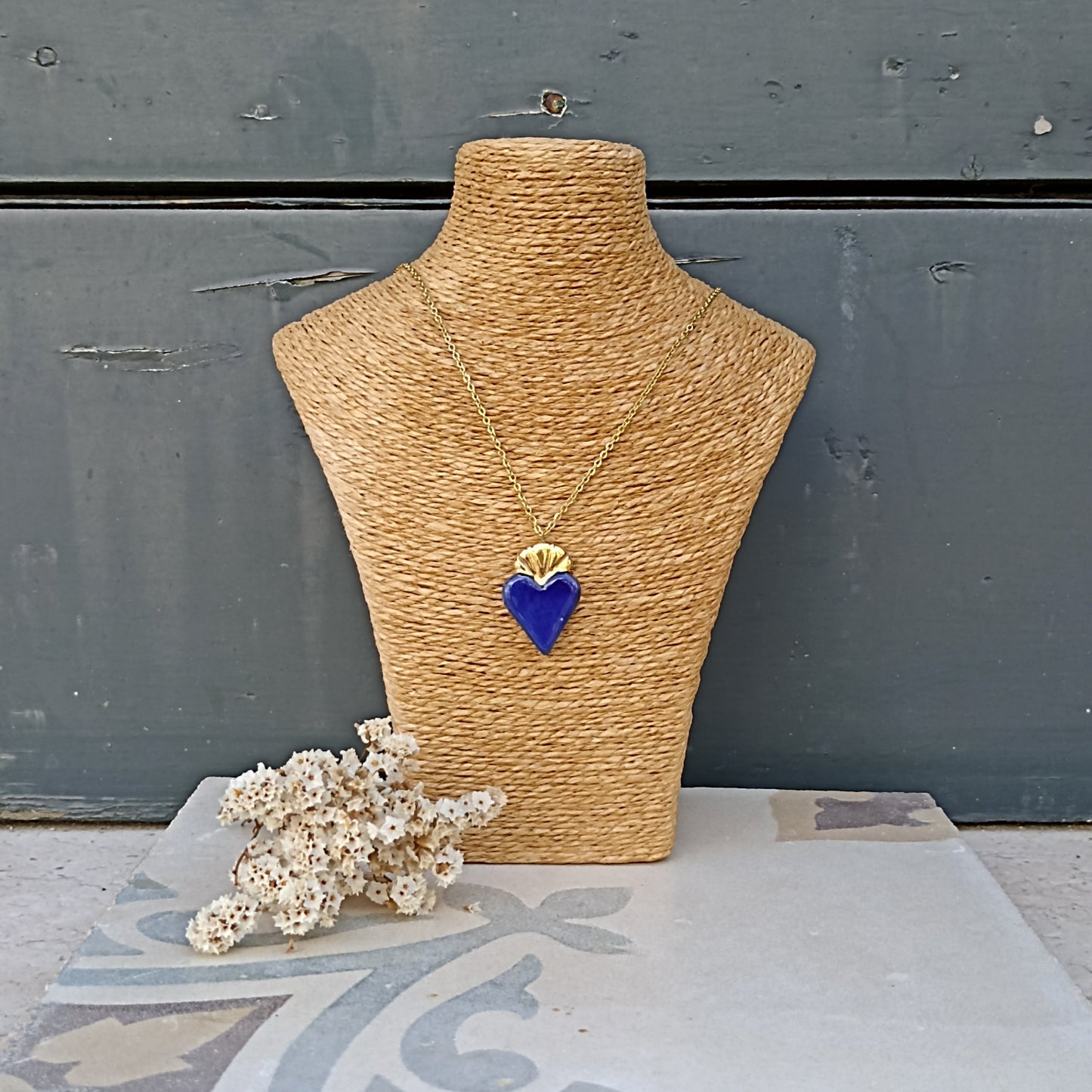 Collana SACRO CUORE BLU