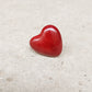 ANELLO CUORE ROSSO SCURO CERAMICA