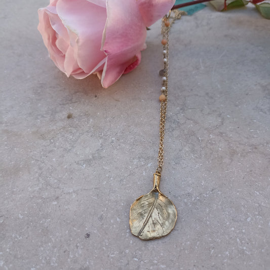 Collana FOGLIA  EUCALIPTO