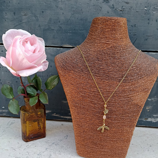Collana COLIBRI' e FIORE di CILIEGIO