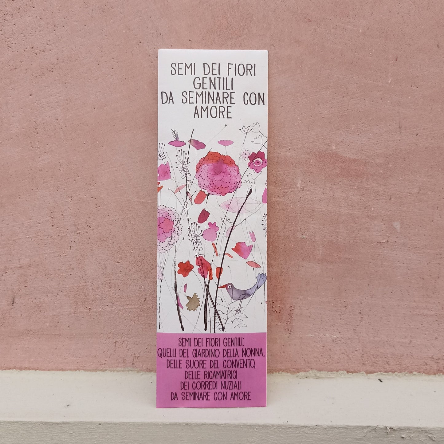 SEMI DEI FIORI GENTILI DA SEMINARE CON AMORE rosa