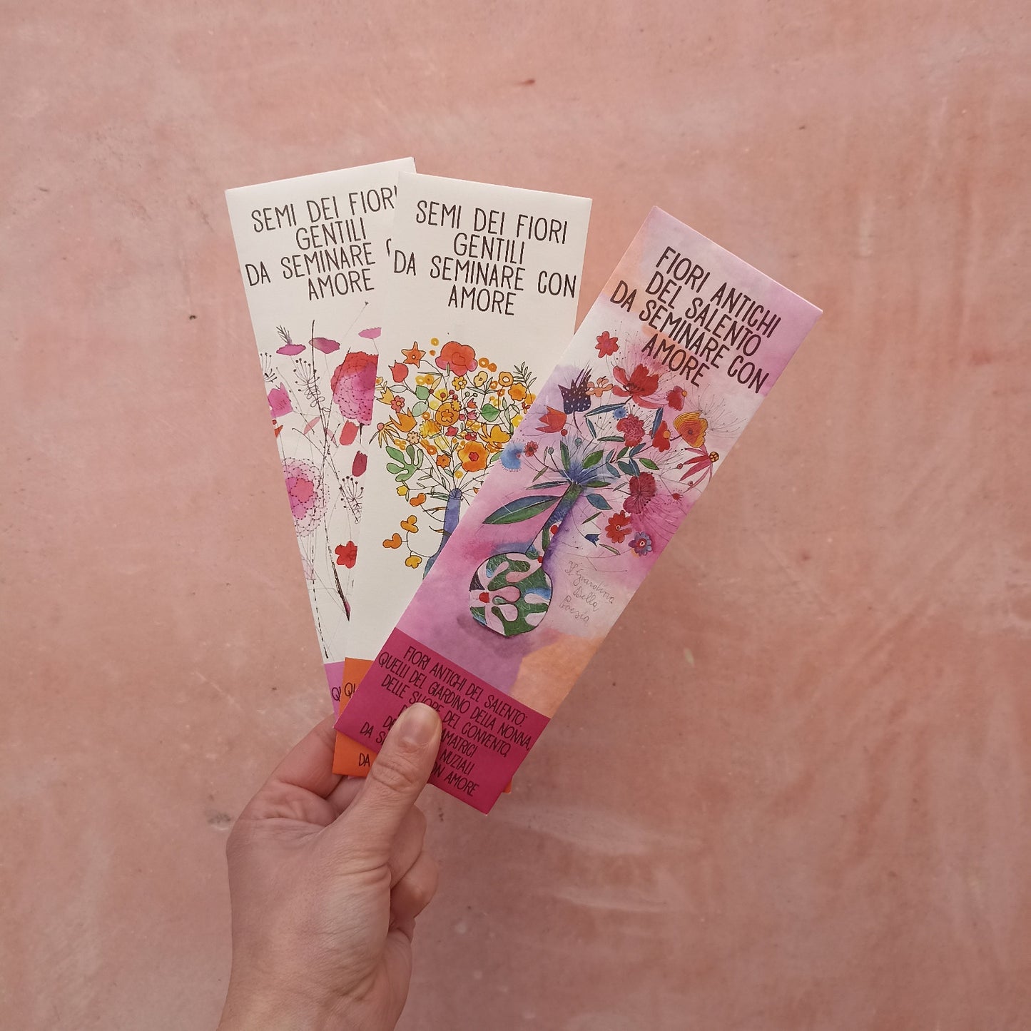 SEMI DEI FIORI GENTILI DA SEMINARE CON AMORE rosa