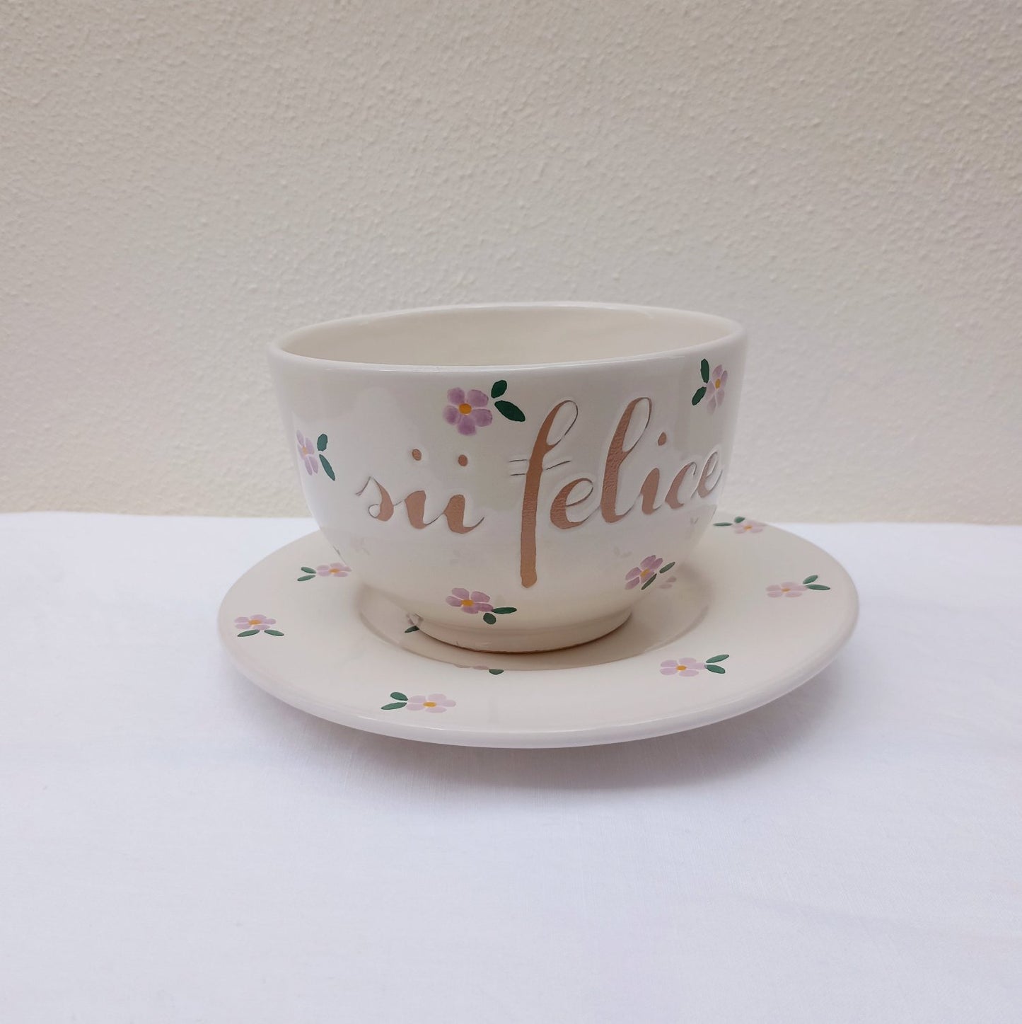 Tazza SII FELICE fiori LILLA