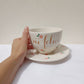 Tazza SII FELICE fiori ROSA