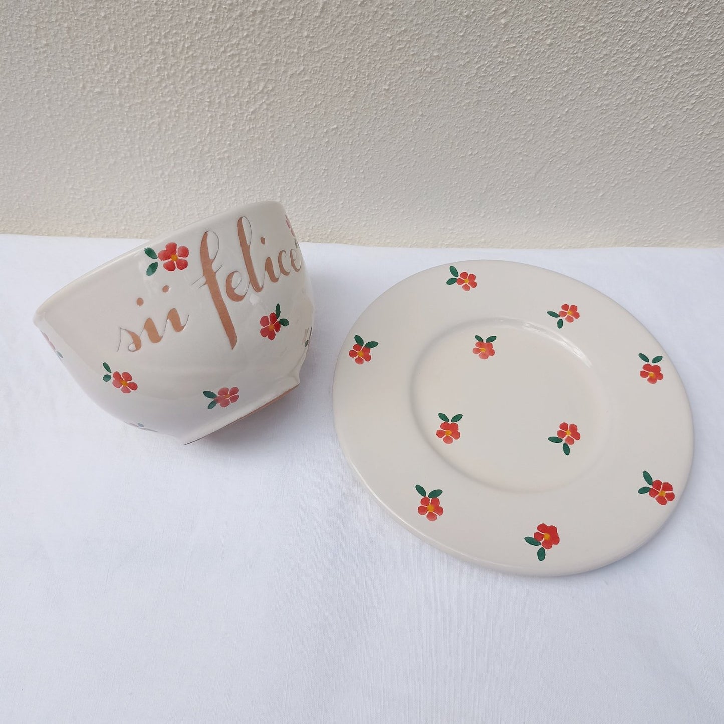 Tazza SII FELICE fiori ROSSI