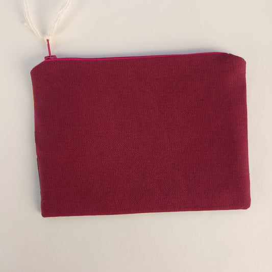 ASTUCCINO GRANDI FIORI su Fondo NERO retro CICLAMINO