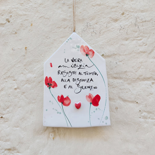 CASINA LA VERA AMICIZIA RESISTE con papaveri rossi