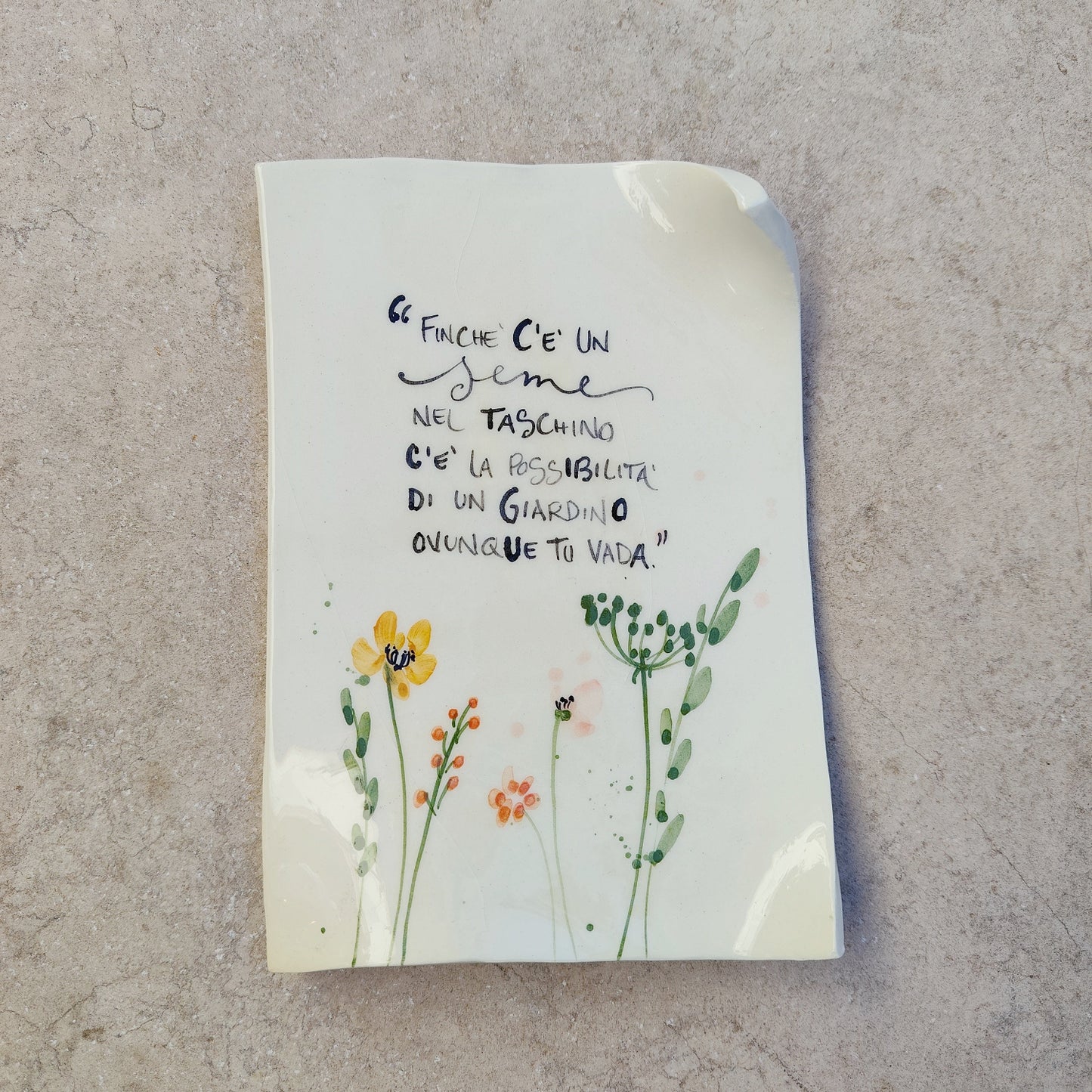 PAGINA  PROMEMORIA FINCHE' C'E' UN SEME... CON PICCOLI FIORI