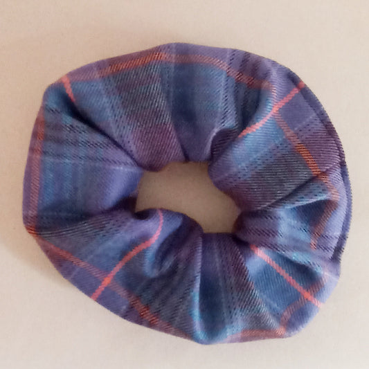 Scrunchie Tartan Viola/Arancio
