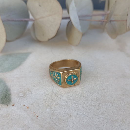 Anello CEMENTINA turchese