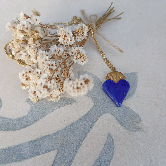 Collana SACRO CUORE BLU