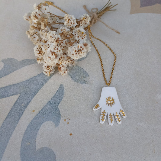 Collana SACRA MANO BIANCA