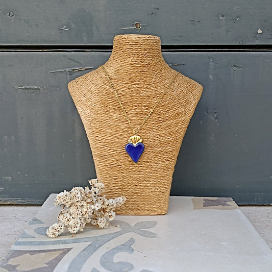 Collana SACRO CUORE BLU